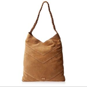 Frye & Co Brown Caden Hobo Suede Bag